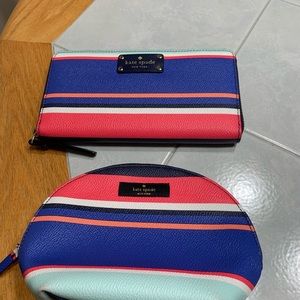 Kate Spade wallet and small cosmetic bag